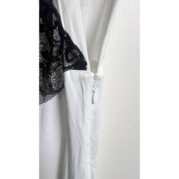 Anthropologie Maeve Black Lace T-Shirt‎ Slip Dress Size Side Zip Size Small NEW - Picture 11 of 14
